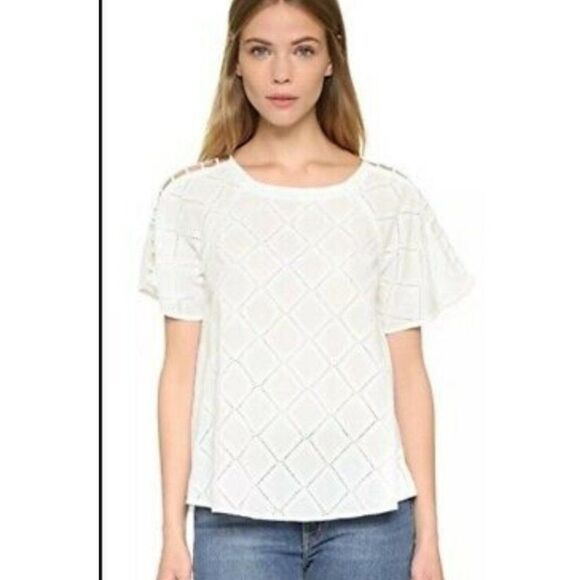 Madewell Embroidered Eyelet Blouse - Picture 1 of 4